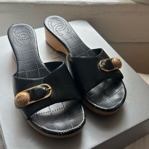 Chanel Wooden Platform Sandals